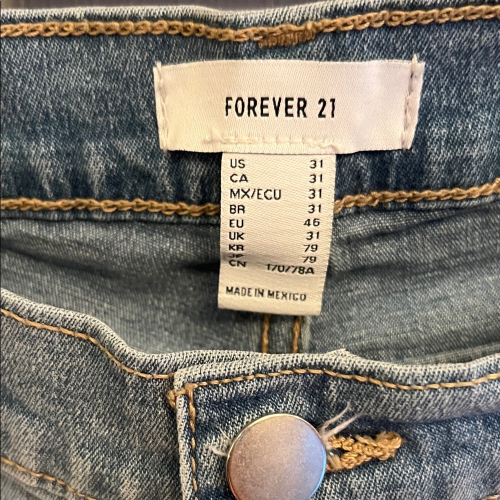 Forever 21 Denim Blue Flare Jeans - Picture 3 of 7